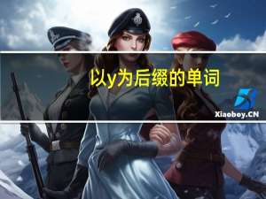 以y为后缀的单词