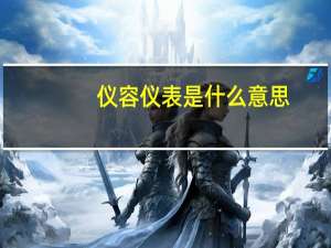 仪容仪表是什么意思