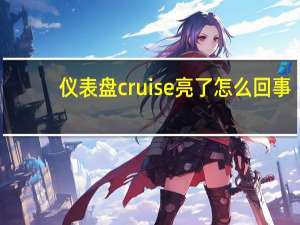仪表盘cruise亮了怎么回事