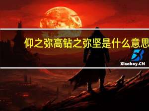 仰之弥高钻之弥坚是什么意思