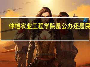 仲恺农业工程学院是公办还是民办
