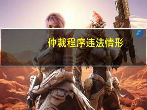 仲裁程序违法情形
