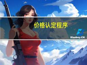 价格认定程序