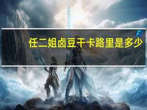 任二姐 卤豆干卡路里是多少