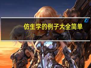 仿生学的例子大全简单（仿生学的例子和原理）