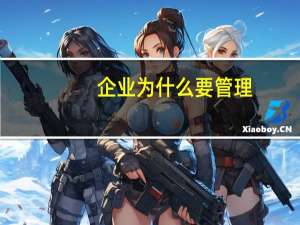 企业为什么要管理