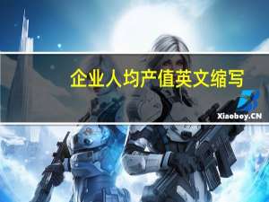 企业人均产值英文缩写（企业人均产值计算公式）