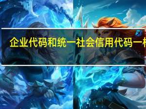 企业代码和统一社会信用代码一样吗