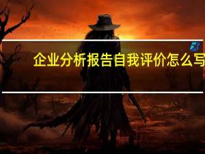 企业分析报告自我评价怎么写