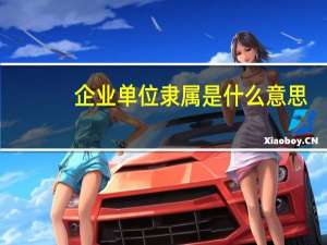 企业单位隶属是什么意思（单位隶属是什么意思 有限责任公司填什么啊）