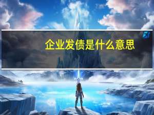 企业发债是什么意思