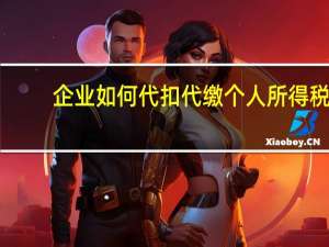 企业如何代扣代缴个人所得税