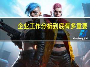 企业工作分析到底有多重要