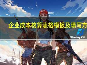 企业成本核算表格模板及填写方法（企业成本核算表格模板）