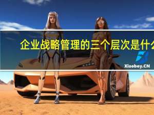 企业战略管理的三个层次是什么
