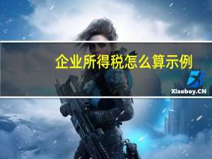 企业所得税怎么算示例（企业所得税怎么算税率）
