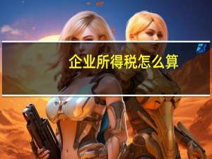 企业所得税怎么算