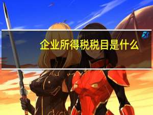 企业所得税税目是什么