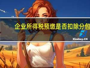 企业所得税预缴是否扣除分包（企业所得税预缴）