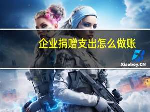 企业捐赠支出怎么做账