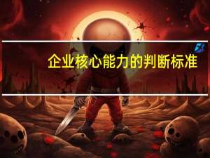 企业核心能力的判断标准