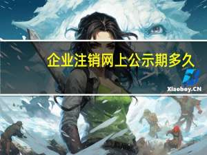 企业注销网上公示期多久（企业注销网上公示流程）