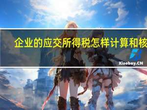 企业的应交所得税怎样计算和核算