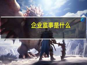 企业监事是什么