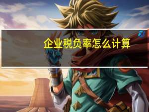 企业税负率怎么计算