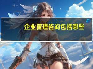 企业管理咨询包括哪些
