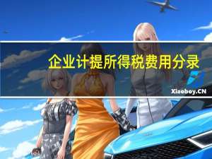 企业计提所得税费用分录（计提企业所得税的会计分录）