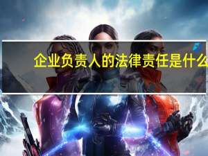 企业负责人的法律责任是什么