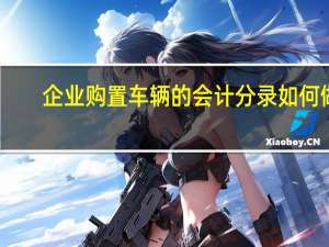 企业购置车辆的会计分录如何做