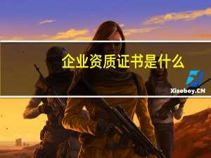 企业资质证书是什么