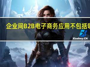 企业间B2B电子商务应用不包括哪些