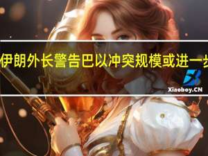 伊朗外长警告巴以冲突规模或进一步扩大