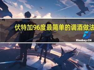 伏特加96度最简单的调酒做法
