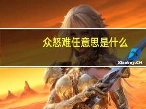 众怒难任意思是什么