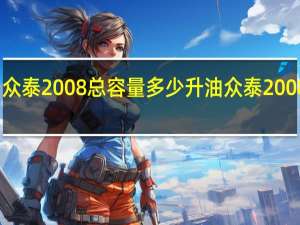 众泰2008总容量多少升油 众泰2008报价