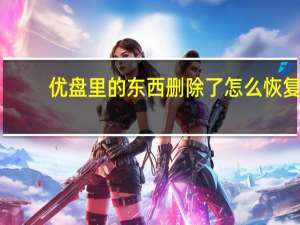 优盘里的东西删除了怎么恢复