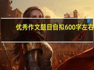 优秀作文题目自拟600字左右（优秀作文题目）