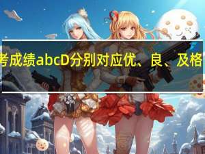 会考成绩abcD分别对应优、良、及格、不及格