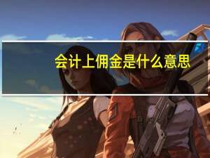 会计上佣金是什么意思