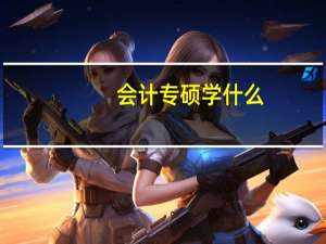会计专硕学什么