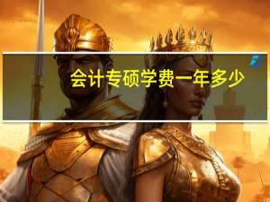 会计专硕学费一年多少