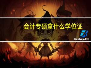 会计专硕拿什么学位证
