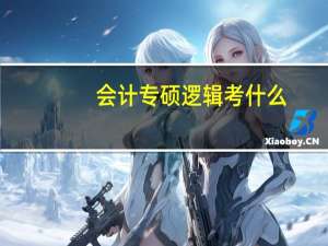会计专硕逻辑考什么
