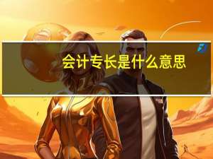 会计专长是什么意思
