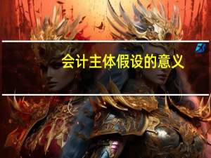 会计主体假设的意义