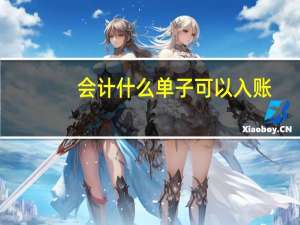 会计什么单子可以入账